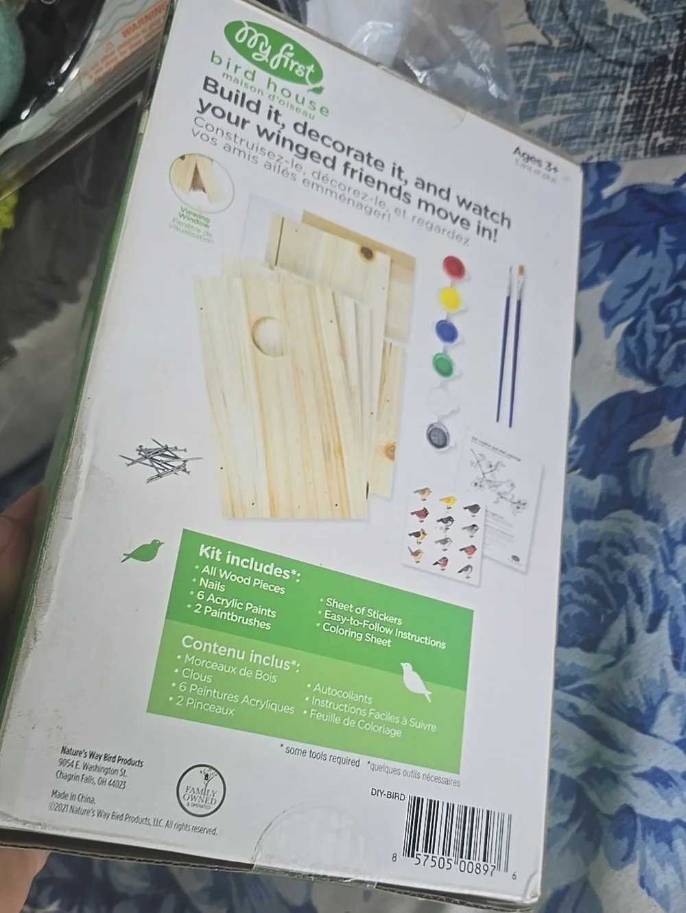 ❤️5/$25 New Build-It-Together Wood Bird House Kit - Natural